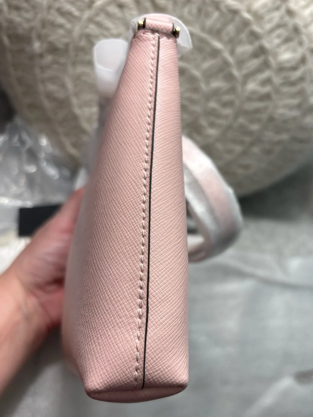 ♠️kate spade Sadie chalk pink Saffiano leather crossbody bag gold hardware KE594